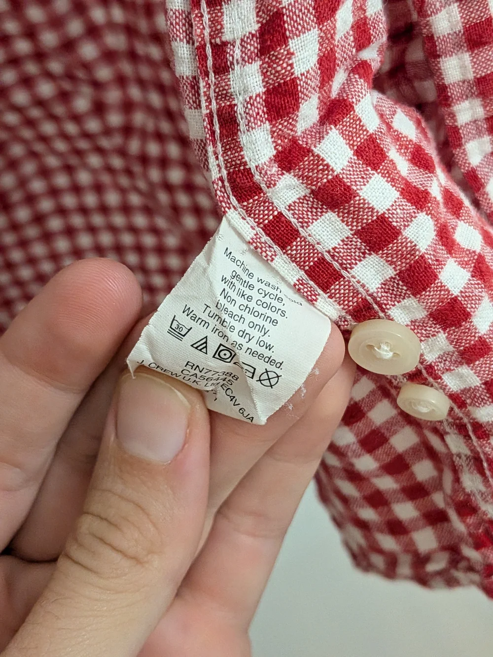 J. Crew lightweight gingham
